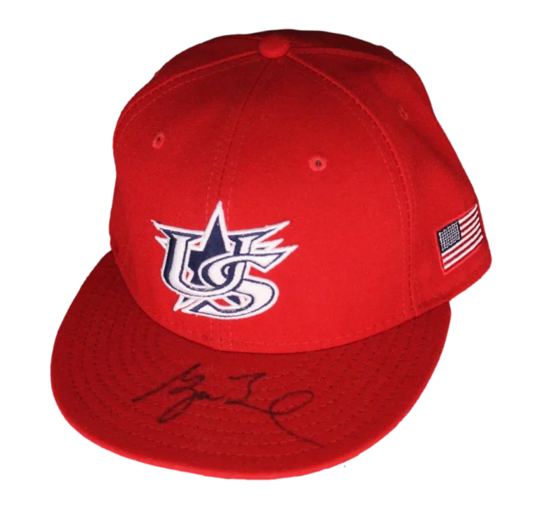 PRESIDENT GEORGE W BUSH SIGNED AUTOGRAPH TEAM USA BASEBALL HAT CAP - RARE! JSA