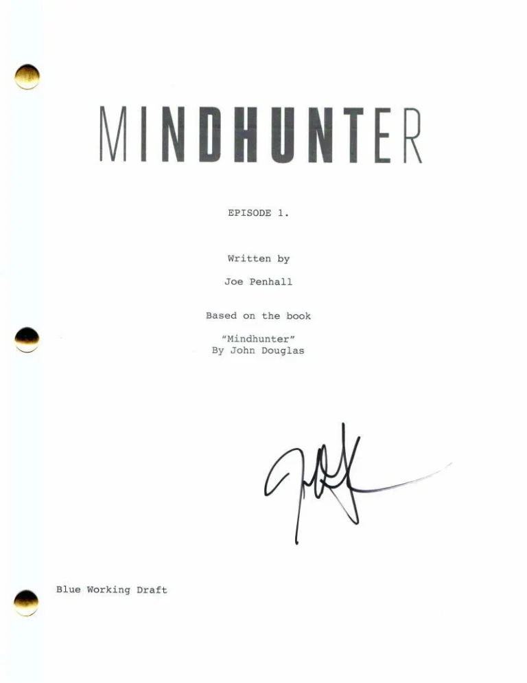 JONATHAN GROFF SIGNED AUTOGRAPH MINDHUNTER FULL PILOT SCRIPT - HOLT MCCALLANY