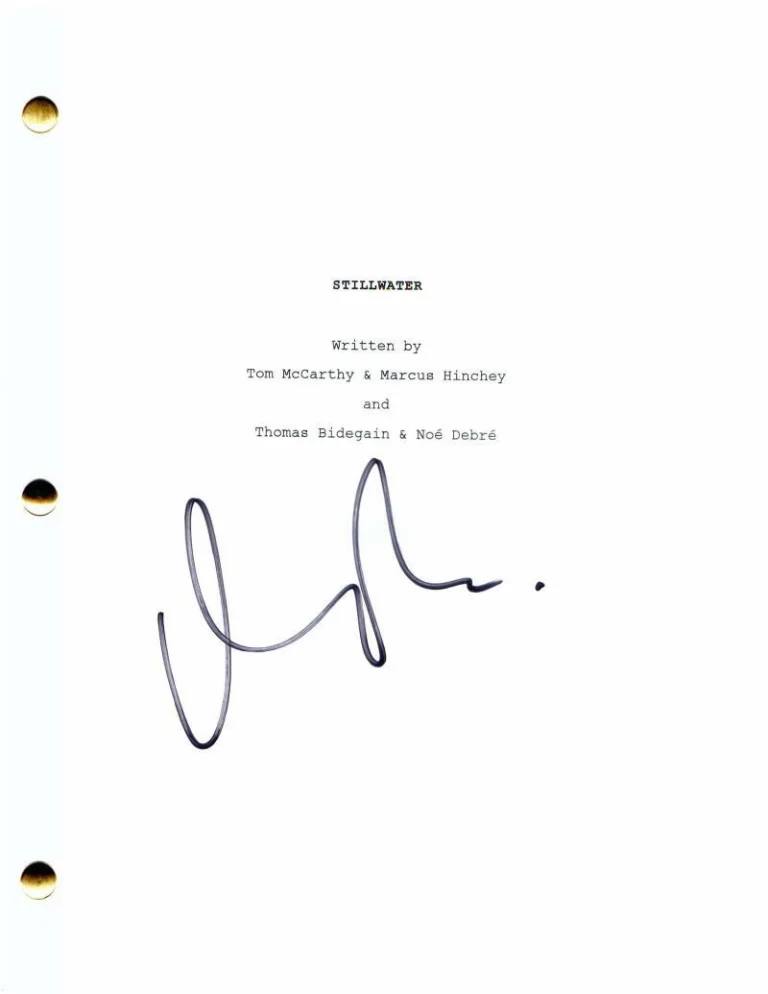 MATT DAMON SIGNED AUTOGRAPH STILLWATER FULL MOVIE SCRIPT - JASON BOURNE RARE!
