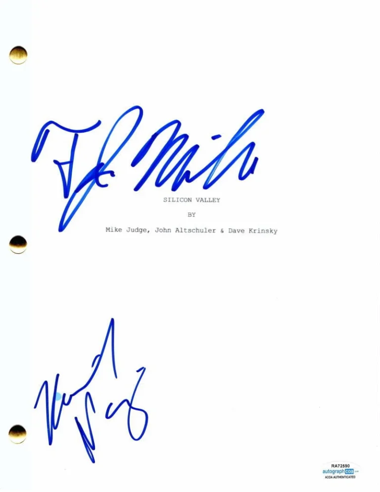 KUMAIL NANJIANI & TJ MILLER SIGNED AUTOGRAPH SILICON VALLEY PILOT SCRIPT W/ ACOA