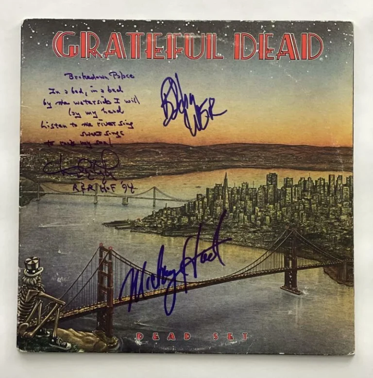 BOB WEIR MICKEY HART, CONSTANTEN SIGNED AUTOGRAPH ALBUM RECORD GRATEFUL DEAD JSA