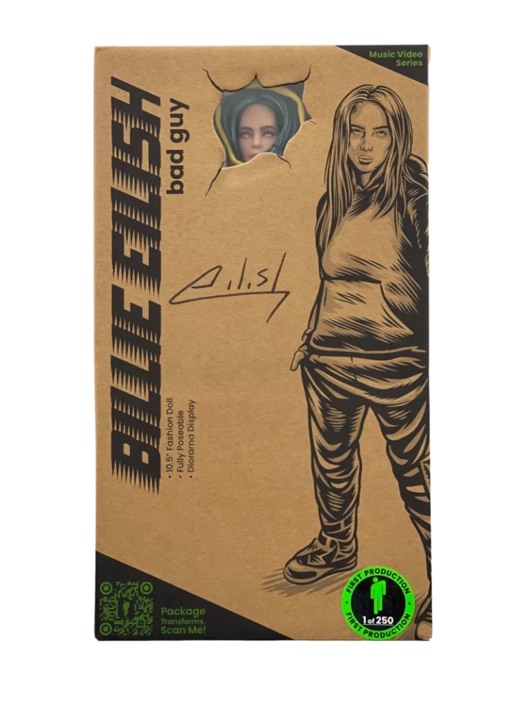 BILLIE EILISH SIGNED AUTOGRAPH BAD GUY ACTION FIGURE - VERY RARE! #D 250 W/ JSA