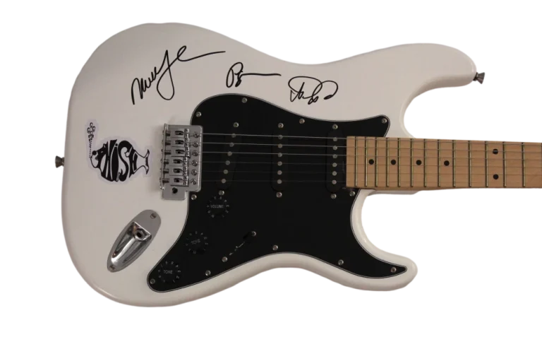 PHISH BAND (X3) SIGNED AUTOGRAPH FS ELECTRIC GUITAR TREY ANASTASIO PAGE MIKE JSA
