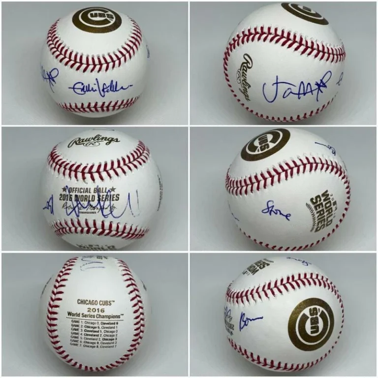 PEARL JAM BAND SIGNED AUTOGRAPH 2016 WORLD SERIES BASEBALL - EDDIE VEDDER +4 JSA