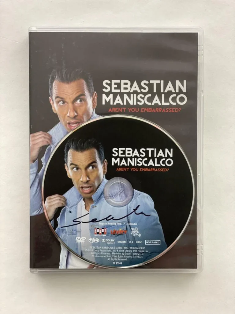 SEBASTIAN MANISCALCO SIGNED AUTOGRAPH AREN'T YOU EMBARRASSED? DVD - GREENBOOK