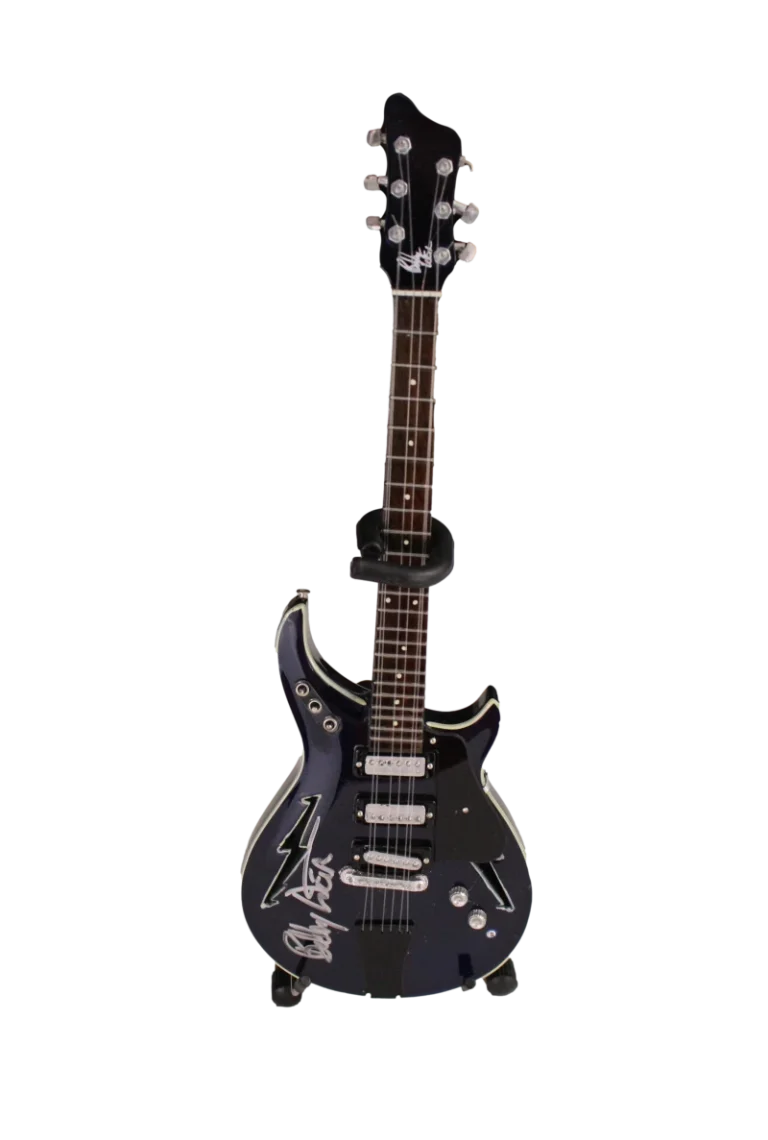 BOB WEIR SIGNED AUTOGRAPH MINI MINIATURE MODEL GUITAR - THE GRATEFUL DEAD W/ JSA