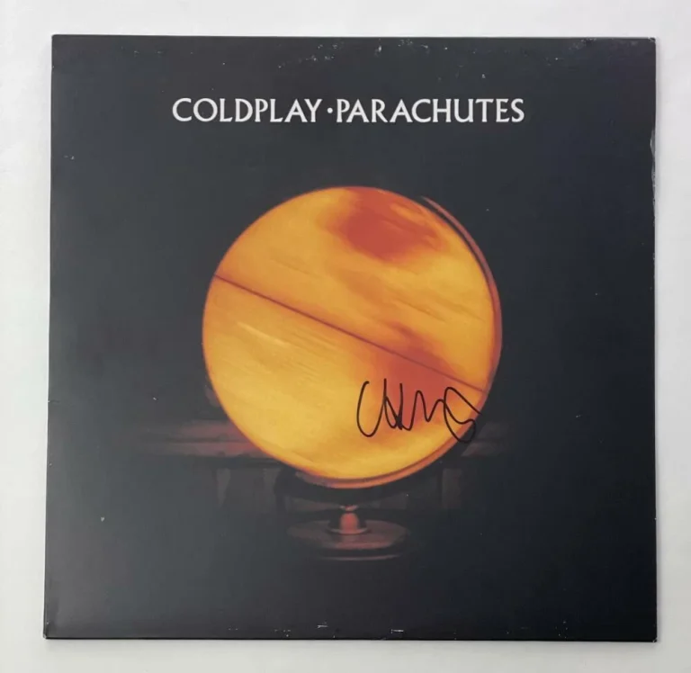 CHRIS MARTIN COLDPLAY SIGNED AUTOGRAPH ALBUM VINYL RECORD - PARACHUTES W/ JSA