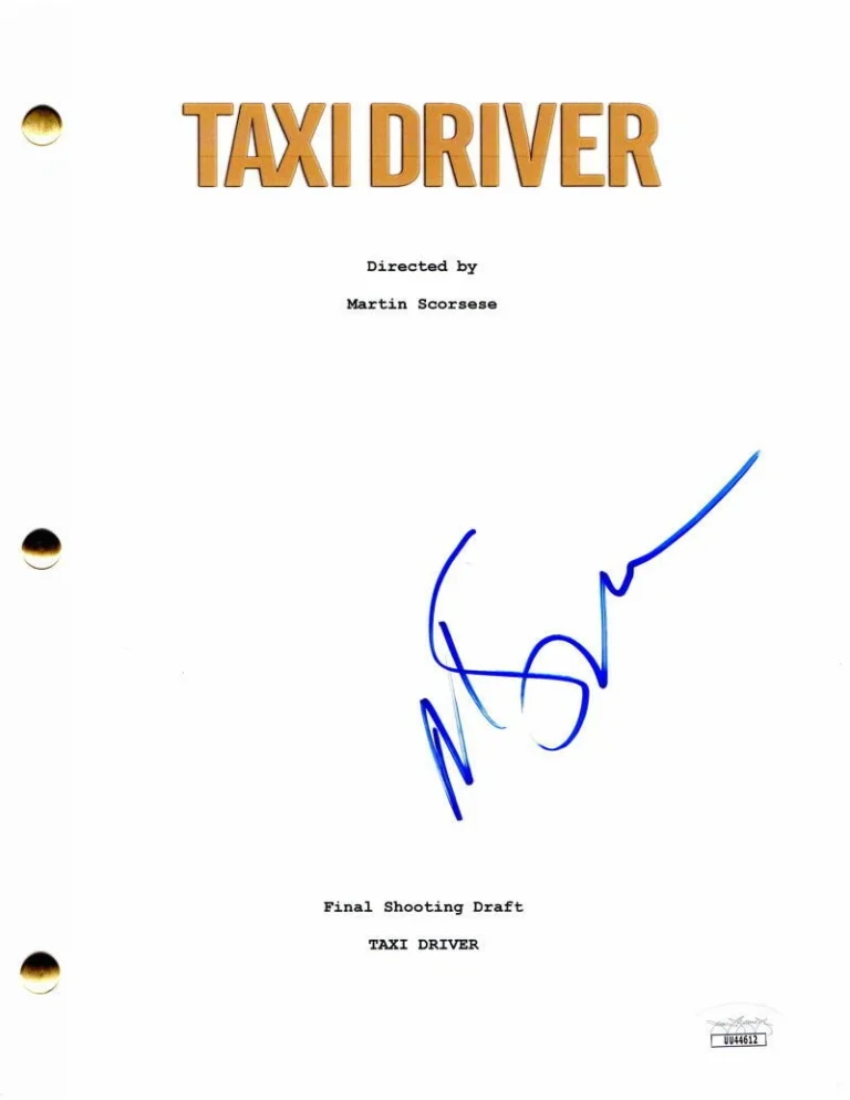 MARTIN SCORSESE SIGNED AUTOGRAPH TAXI DRIVER MOVIE SCRIPT W/ ROBERT DENIRO - JSA