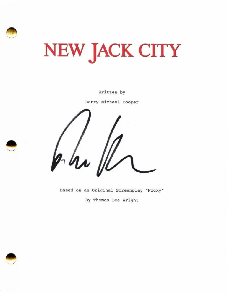 MARIO VAN PEEBLES SIGNED AUTOGRAPH NEW JACK CITY FULL MOVIE SCRIPT - CHRIS ROCK