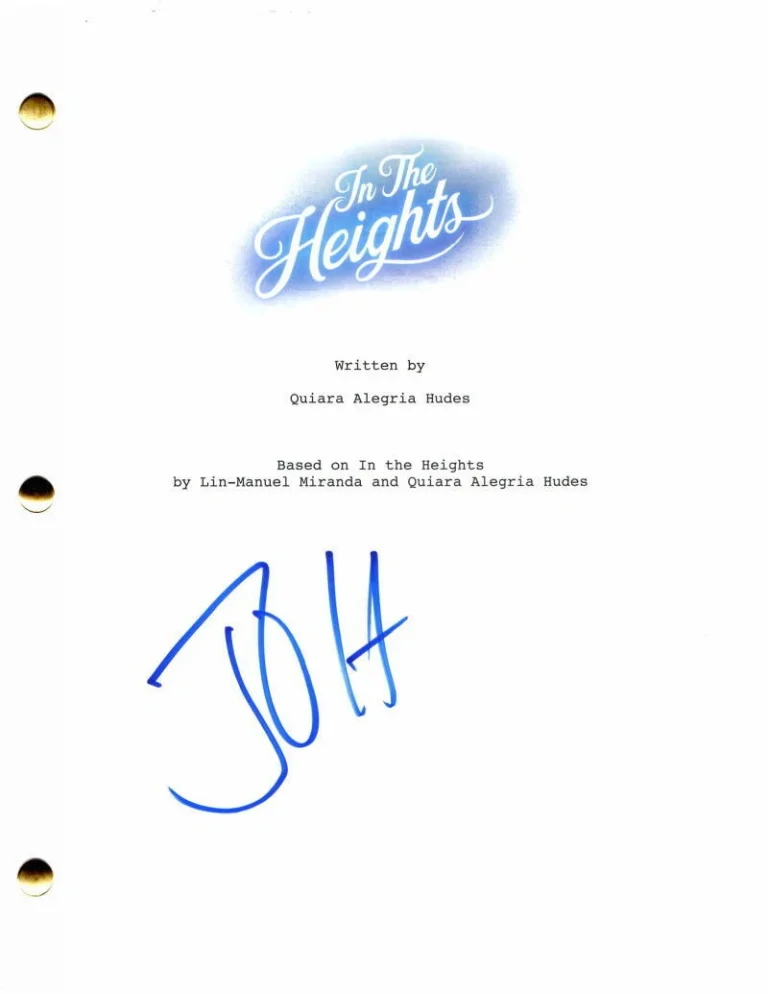JON M CHU SIGNED AUTOGRAPH IN THE HEIGHTS FULL MOVIE SCRIPT - LIN-MANUEL MIRANDA