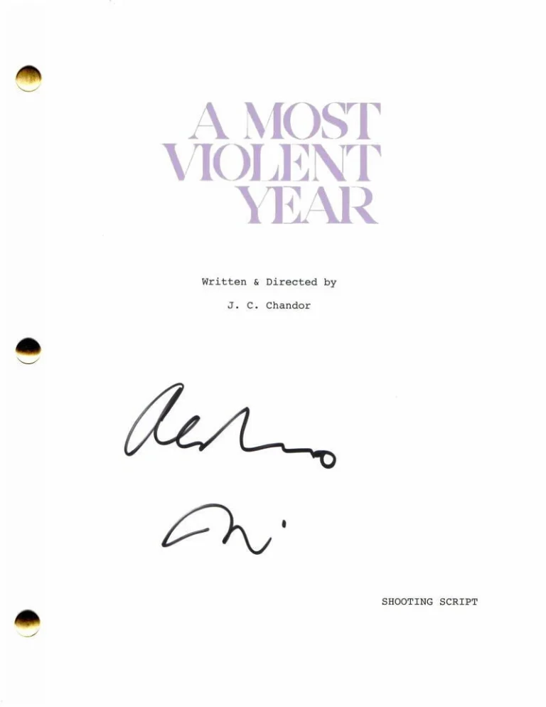 ALESSANDRO NIVOLA SIGNED AUTOGRAPH A MOST VIOLENT YEAR FULL MOVIE SCRIPT - RARE