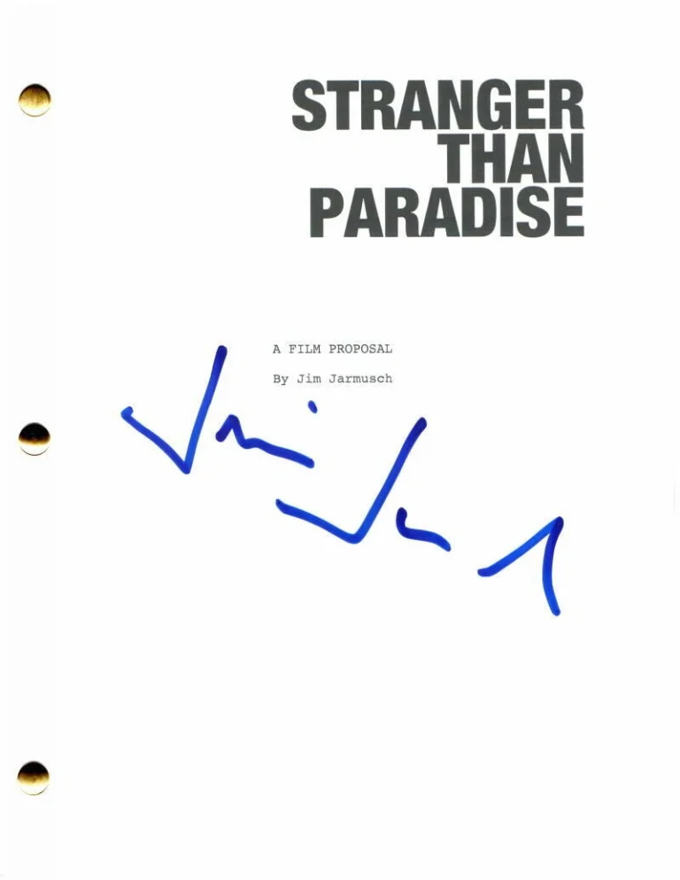 JIM JARMUSCH SIGNED AUTOGRAPH STRANGER THAN PARADISE FULL MOVIE SCRIPT - RARE!