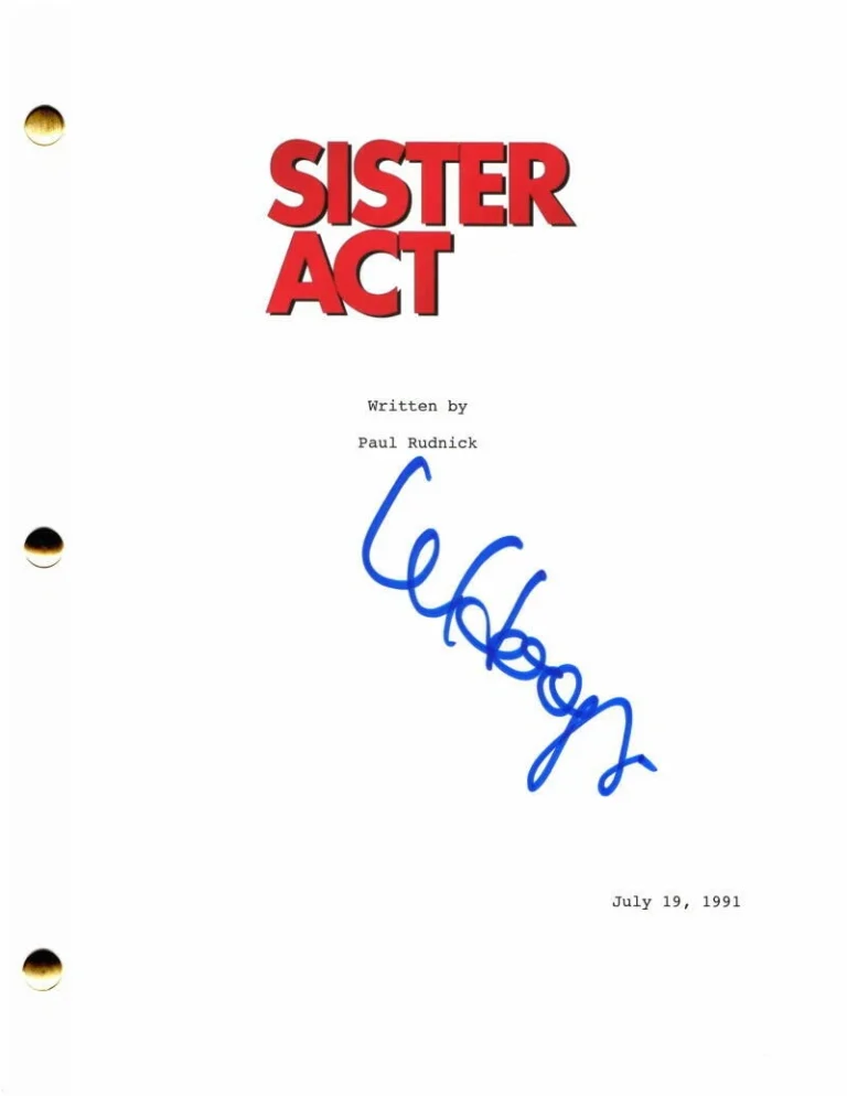 WHOOPI GOLDBERG SIGNED AUTOGRAPH SISTER ACT FULL MOVIE SCRIPT - EGOT WINNER!