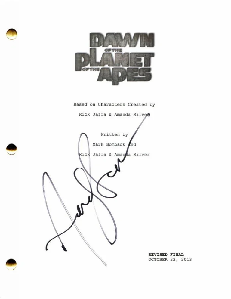 ANDY SERKIS SIGNED AUTOGRAPH DAWN OF THE PLANET OF THE APES FULL MOVIE SCRIPT