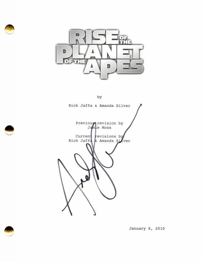 ANDY SERKIS SIGNED AUTOGRAPH RISE OF THE PLANET OF THE APES FULL MOVIE SCRIPT