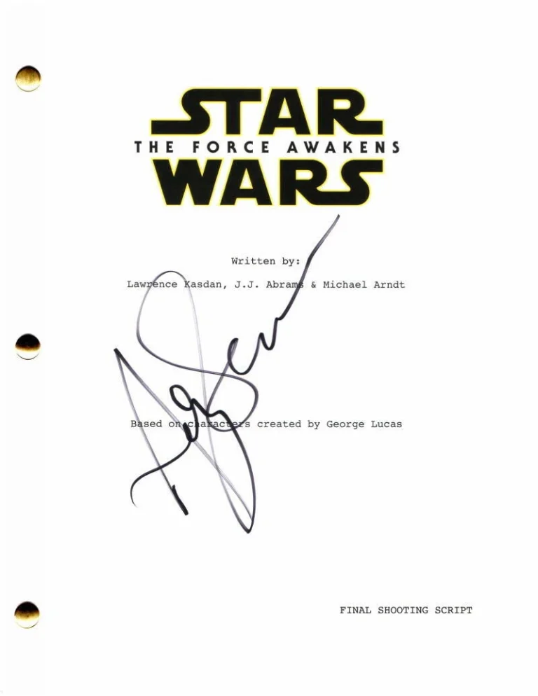 ANDY SERKIS SIGNED AUTOGRAPH STAR WARS THE FORCE AWAKENS FULL MOVIE SCRIPT RARE!