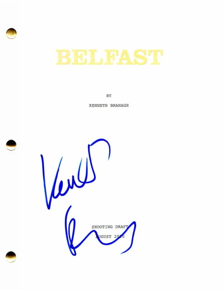 KENNETH BRANAGH SIGNED AUTOGRAPH BELFAST FULL MOVIE SCRIPT - DEATH ON THE NILE