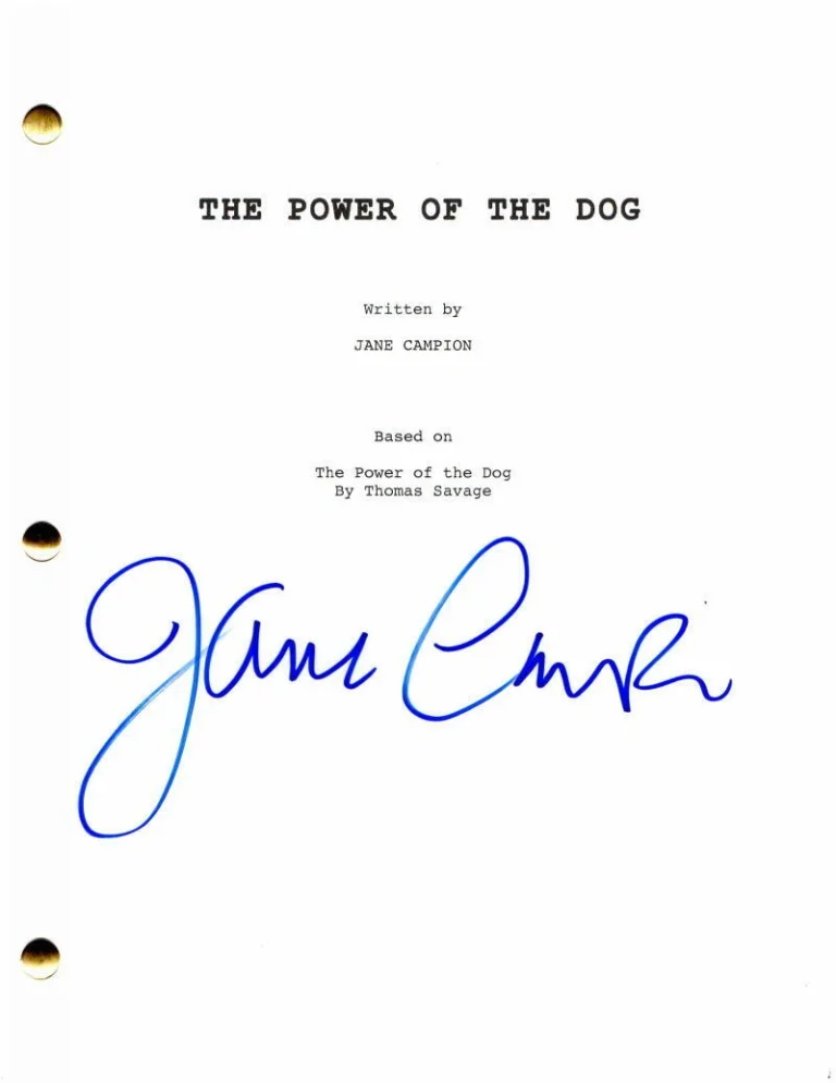 JANE CAMPION SIGNED AUTOGRAPH THE POWER OF THE DOG FULL MOVIE SCRIPT - RARE!