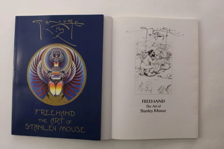STANLEY MOUSE SIGNED AUTOGRAPH FREEHAND BOOK - GRATEFUL DEAD ALBUM ARTIST W/ JSA