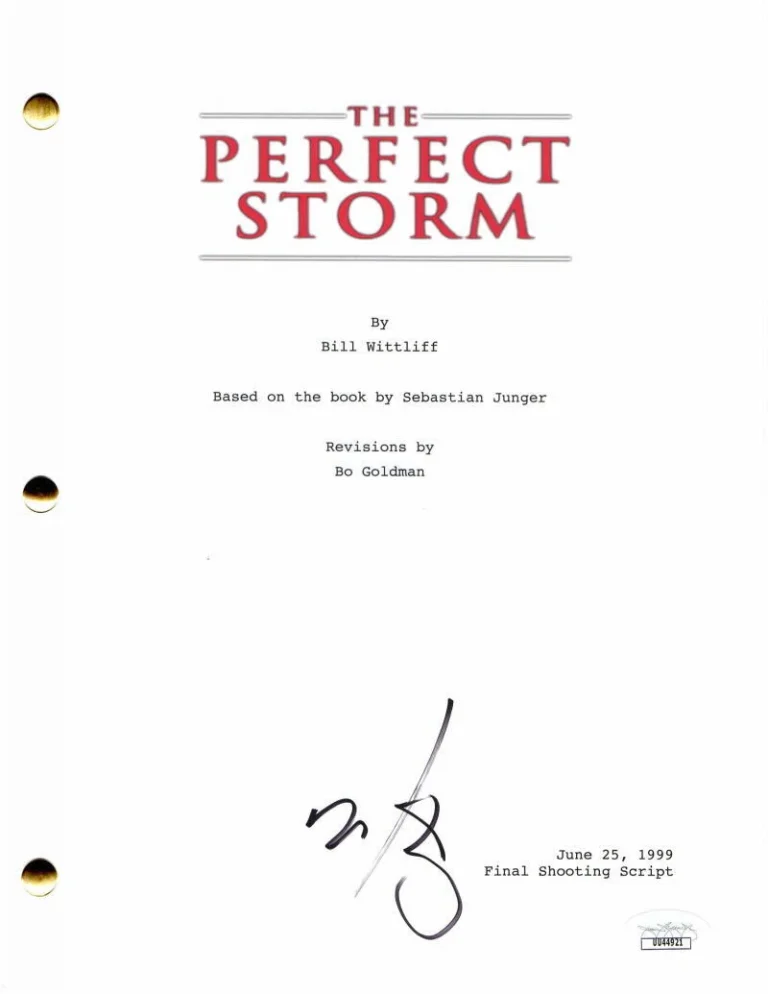 MARK WAHLBERG SIGNED AUTOGRAPH THE PERFECT STORM FULL MOVIE SCRIPT - RARE W/ JSA