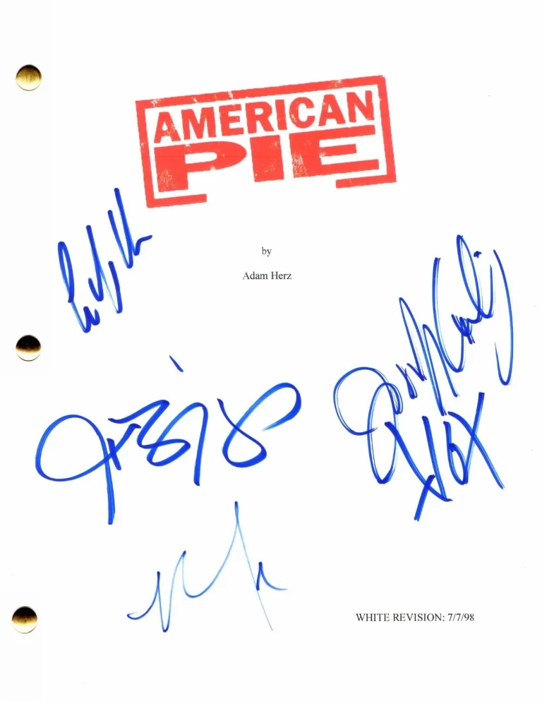JENNIFER COOLIDGE, NATASHA LYONNE +2 SIGNED AUTOGRAPH AMERICAN PIE MOVIE SCRIPT