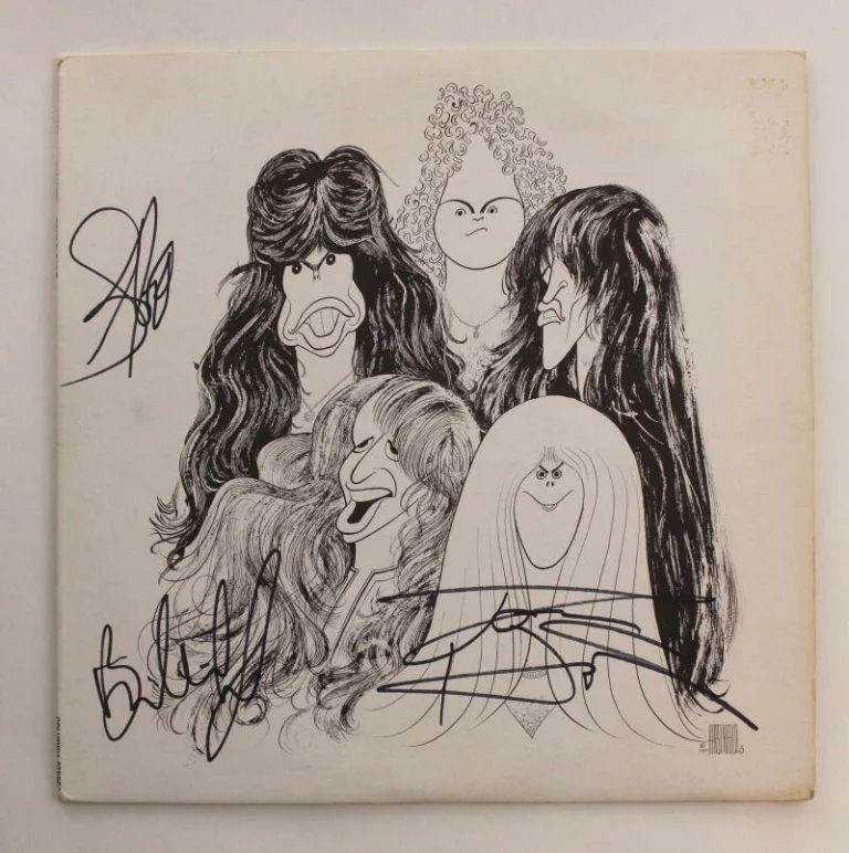STEVEN TYLER WHIFORD HAMILTON SIGNED AUTOGRAPH ALBUM VINYL RECORD AEROSMITH JSA