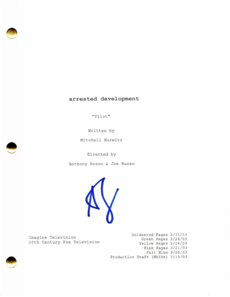 ALIA SHAWKAT SIGNED AUTOGRAPH ARRESTED DEVELOPMENT FULL PILOT SCRIPT - RARE!