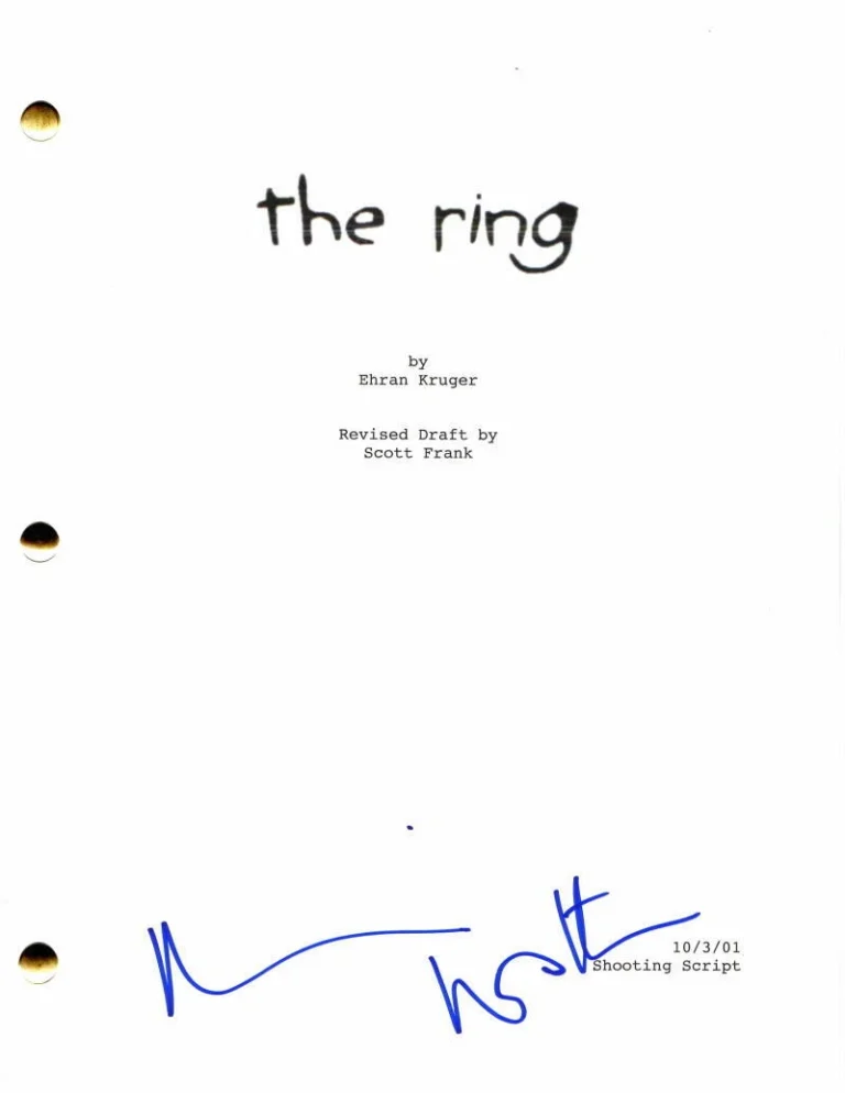 NAOMI WATTS SIGNED AUTOGRAPH THE RING FULL MOVIE SCRIPT - 21 GRAMS BEAUTY, RARE!
