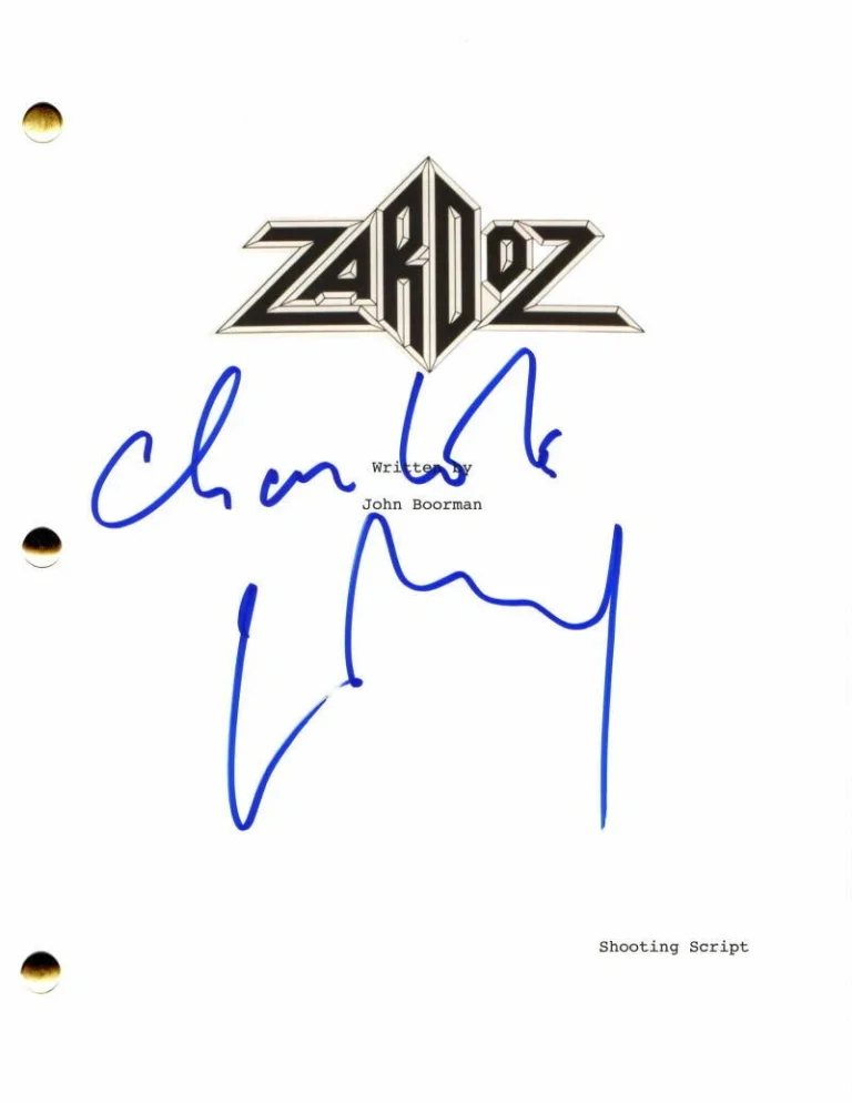 CHARLOTTE RAMPLING SIGNED AUTOGRAPH ZARDOZ FULL MOVIE SCRIPT - W/ SEAN CONNERY