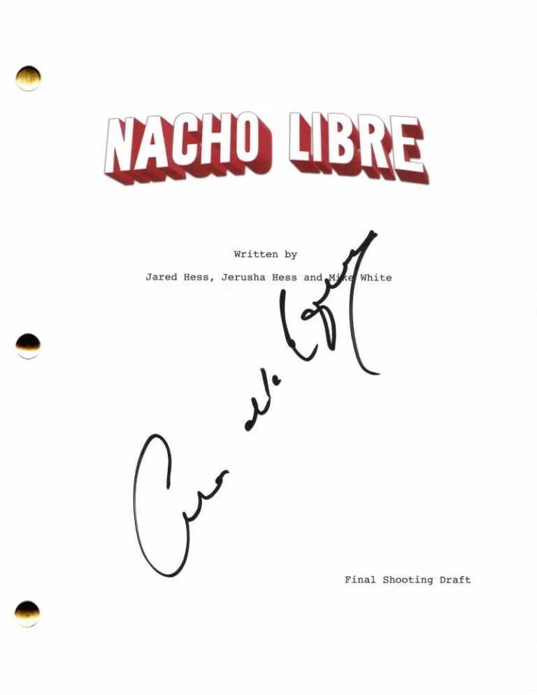 ANA DE LA REGUERA SIGNED AUTOGRAPH NACHO LIBRE FULL MOVIE SCRIPT - W/ JACK BLACK