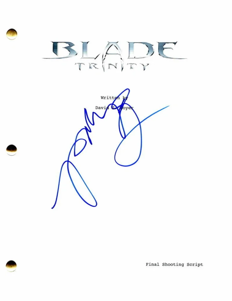 PARKER POSEY SIGNED AUTOGRAPH BLADE: TRINITY FULL MOVIE SCRIPT - WESLEY SNIPES