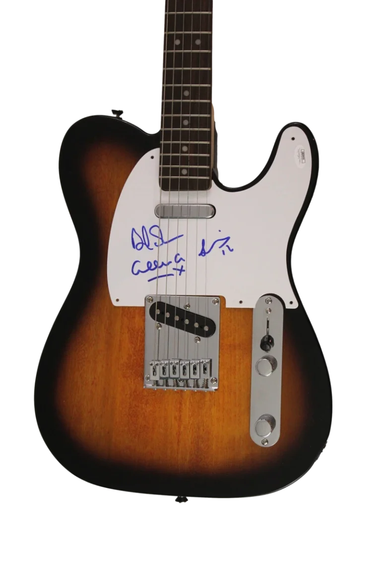 NEW ORDER BAND (X3) SIGNED AUTOGRAPH FENDER TELECASTER ELECTRIC GUITAR W/ JSA
