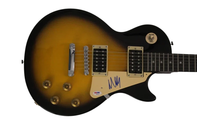 MARCUS MUMFORD SIGNED AUTOGRAPH GIBSON EPIPHONE LES PAUL GUITAR AND SONS PSA COA