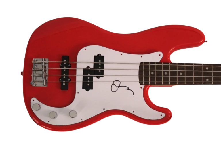 STING SIGNED AUTOGRAPH FULL SIZE RED FENDER ELECTRIC BASS GUITAR THE POLICE JSA