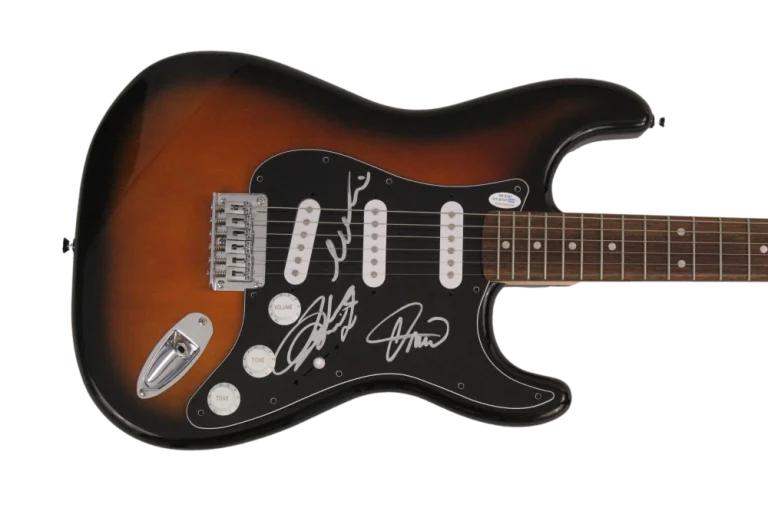 GRETA VAN FLEET BAND (X3) SIGNED AUTOGRAPH FULL SIZE FENDER ELECTRIC GUITAR ACOA