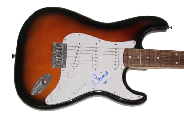 CELINE DION SIGNED AUTOGRAPH FENDER ELECTRIC GUITAR - THE COLOUR OF MY LOVE JSA