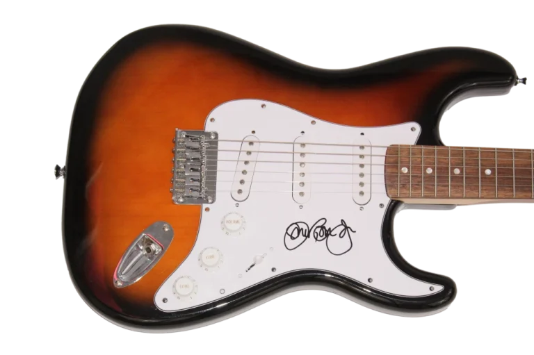 JON BON JOVI SIGNED AUTOGRAPH FENDER ELECTRIC GUITAR - SLIPPERY WHEN WET W/ JSA