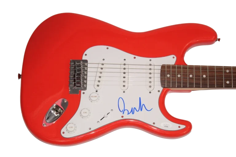 BECK SIGNED AUTOGRAPH FULL SIZE RED FENDER ELECTRIC GUITAR - ODELAY RARE JSA COA