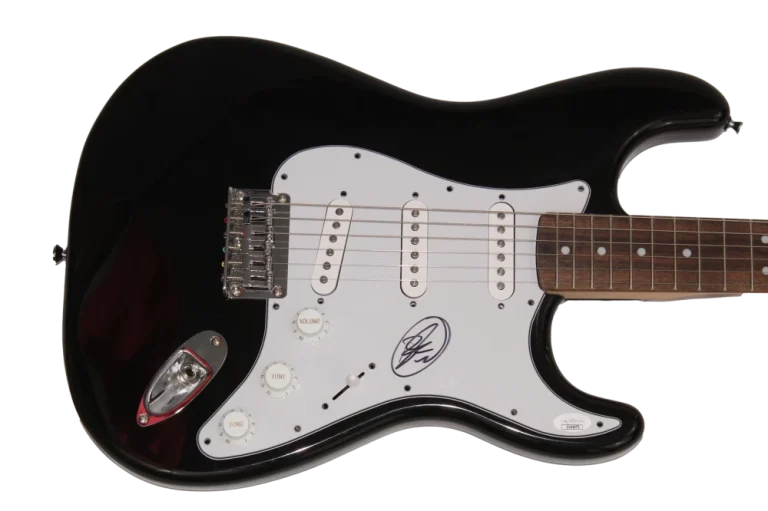 BRANDON TAZ NIEDERAUER SIGNED AUTOGRAPH BLACK FENDER ELECTRIC GUITAR W/ JSA COA
