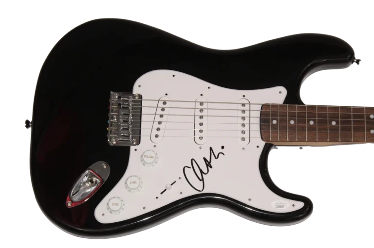ORIANTHI PANAGARIS SIGNED AUTOGRAPH FULL SIZE BLACK FENDER ELECTRIC GUITAR JSA