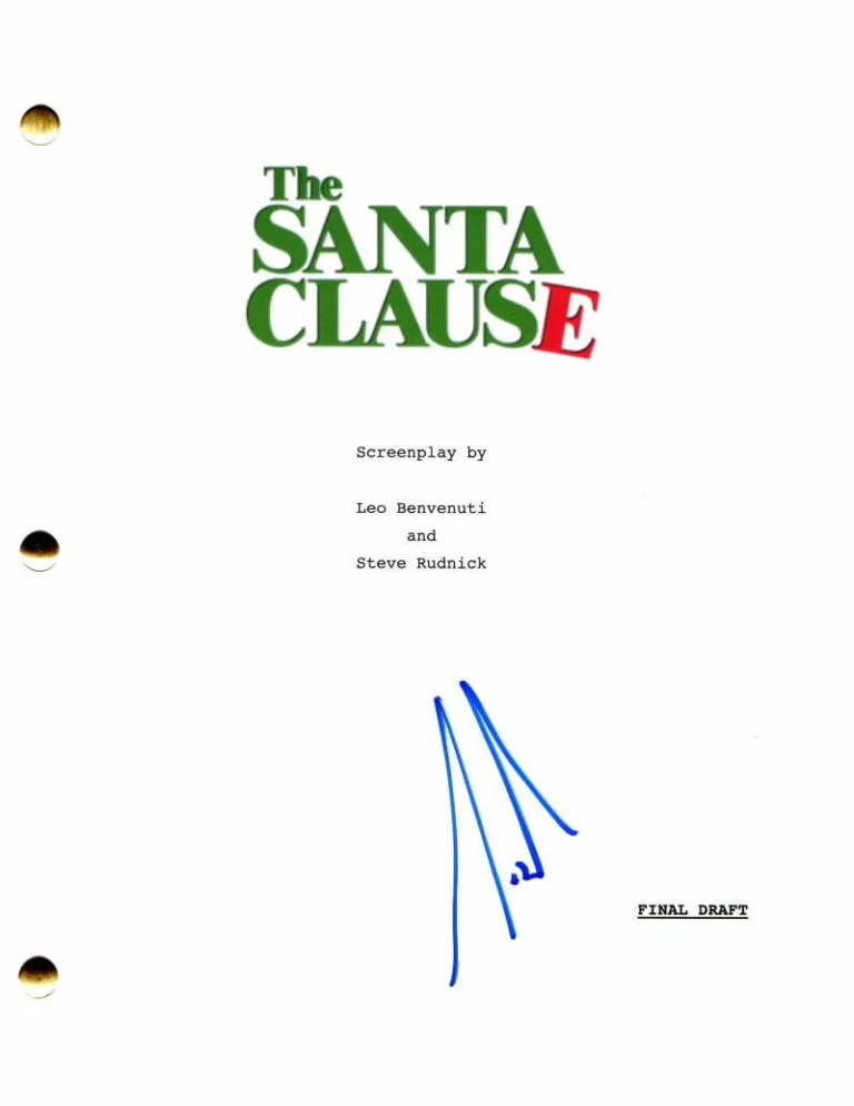 TIM ALLEN SIGNED AUTOGRAPH THE SANTA CLAUSE FULL MOVIE SCRIPT - TOY STORY BUZZ