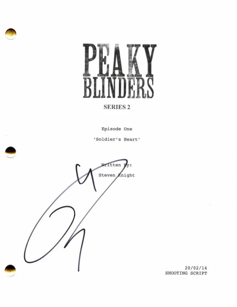 TOM HARDY SIGNED AUTOGRAPH PEAKY BLINDERS FULL EPISODE SCRIPT - CILLIAN MURPHY