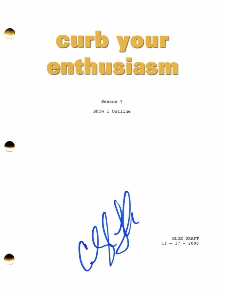 CHERYL HINES SIGNED AUTOGRAPH CURB YOUR ENTHUSIASM 9 PAGE EPISODE SCRIPT OUTLINE