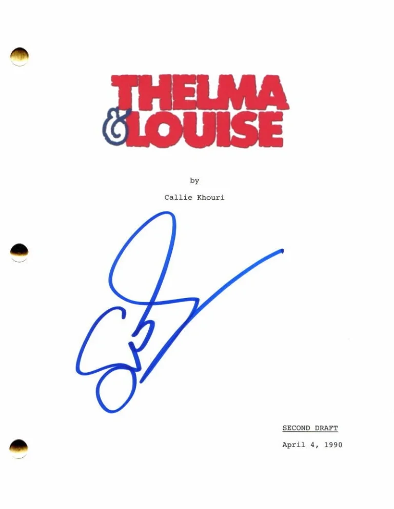 SUSAN SARANDON SIGNED AUTOGRAPH THELMA & LOUISE FULL MOVIE SCRIPT W/ GEENA DAVIS