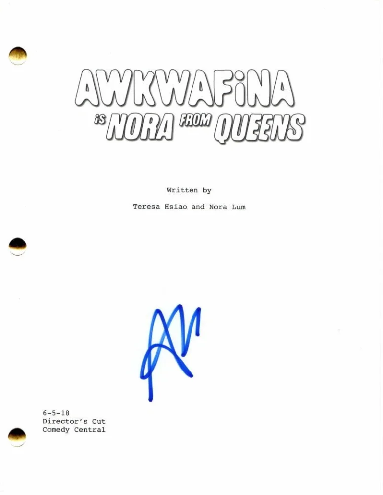 AWKWAFINA SIGNED AUTOGRAPH NORA FROM QUEENS FULL PILOT SCRIPT - VERY RARE!