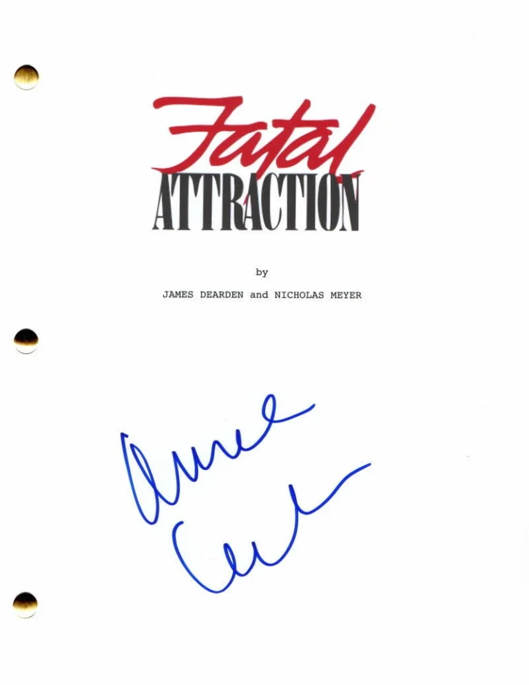ANNE ARCHER SIGNED AUTOGRAPH FATAL ATTRACTION FULL MOVIE SCRIPT MICHAEL DOUGLAS