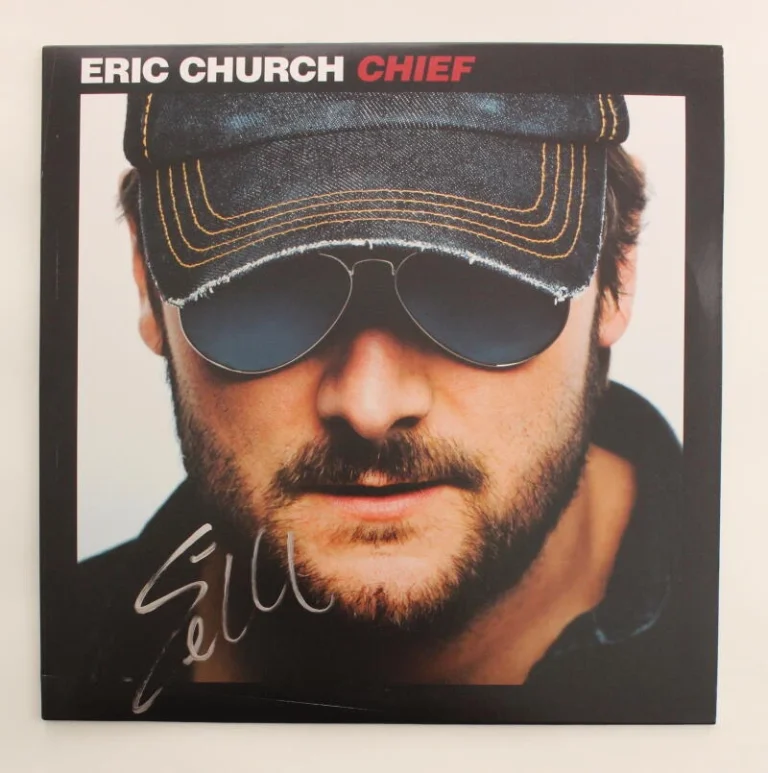 ERIC CHURCH SIGNED AUTOGRAPH ALBUM VINYL RECORD - CHIEF COUNTRY MUSIC W/ JSA COA