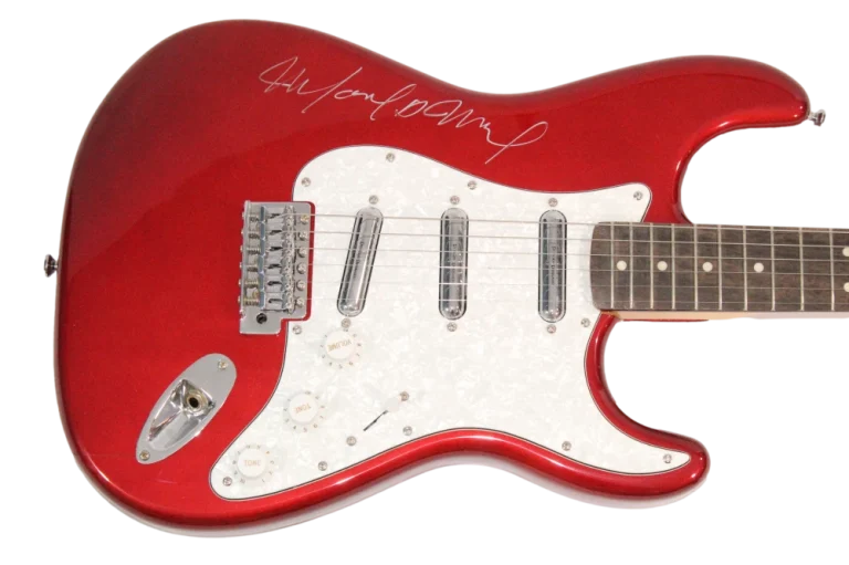 MIKE MCCREADY SIGNED AUTOGRAPH FULL SIZE FENDER ELECTRIC GUITAR PEARL JAM W/ JSA