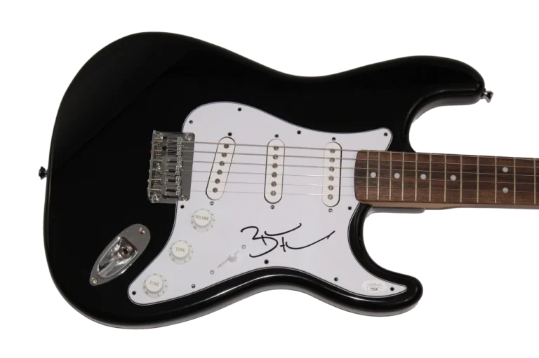 BRANDON FLOWERS SIGNED AUTOGRAPH BLK FENDER ELECTRIC GUITAR THE KILLERS JSA COA