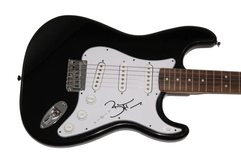 BRANDON FLOWERS SIGNED AUTOGRAPH BLACK FENDER ELECTRIC GUITAR THE KILLERS w/ JSA